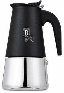 BERLINGER HAUS Matte Black kávéfőző rozsdamentes 6 személyes 19,5x9,7 cm fekete, ezüst színben INDUKCIÓS BH-8912