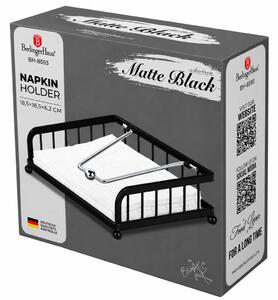 BERLINGER HAUS Black Silver szalvétatartó 18,5x18,5x6,2 cm fekete színben BH-8593