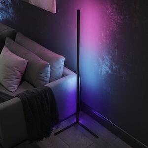 Fekete szabályozható LED állólámpa távirányítóval (magasság 150 cm) – Squid Lighting