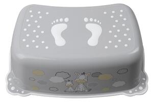 BISK Erga 4 KIDS, gyermek csúszásmentes fürdőszoba lépcső Zebra, szürke, ERG-08319