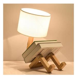 Krémszínű tömörfa asztali lámpa (magasság 46 cm) WoodenMan – Squid Lighting