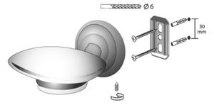 BISK Erga Deco, kerámia szappantartó, antik sárgaréz, ERG-00405