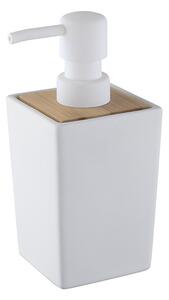BISK Erga Pure, álló szappanadagoló, fehér matt-barna, ERG-06575