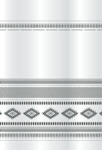 BISK Erga Etno, zuhanyfüggöny 180x200cm, poliészter, fehér-fekete, ERG-08178