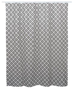 BISK Erga Peva, akasztós zuhanyfüggöny (12 db) 200x180 cm, szürke Kira mintás, ERG-08090