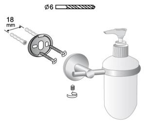 BISK Erga FOR YOU, fali szappanadagoló, króm, ERG-01177