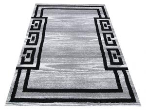 Stílusos szürke szőnyeg fekete mintával Szélesség: 80 cm | Hossz: 150 cm