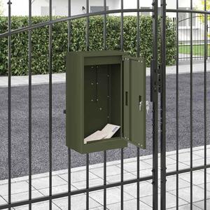 Postaláda Oliva zöld 30 x 23 x 55 cm Acél