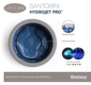 Lay-Z-Spa Santorini Hydrojet Pro 216x80cm Felfújható jakuzzi LED 