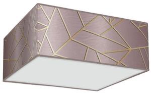 Milagro Ziggy mennyezeti lámpa, rózsaszín-arany, 50x50cm, 3xE27 foglalattal