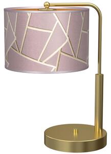 Milagro Ziggy asztali lámpa, rózsaszín-arany, 1xE27 foglalattal