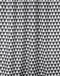 BISK Erga Plain, akasztós zuhanyfüggöny (12 db) 200x180 cm, fehér-fekete, ERG-06880