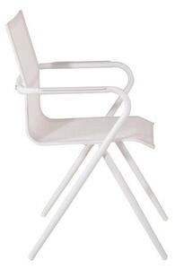 Kerti szék Dallas 715 86x58x63cm, Fehér, Textil, Fém