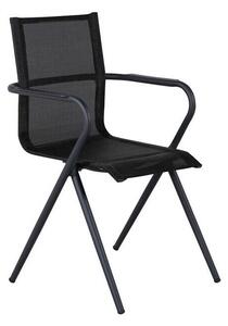 Kerti szék Dallas 716 89x56x60cm, Fekete, Textil, Fém