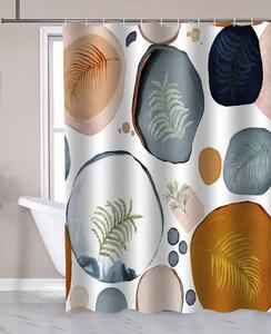 Aqualine Aqualine, zuhanyfüggöny 180x180cm, poliészter, buborékok/páfrányok, ZP014