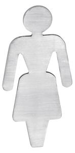 Sapho Sapho, Női WC felirat, 80x35x2mm, rozsdamentes matt, XP130