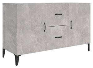 Betonszürke szerelt fa tálalószekrény 100 x 36 x 60 cm