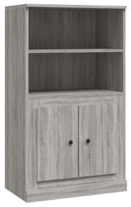 Szürke sonoma szerelt fa magasszekrény 60x35,5x103,5 cm