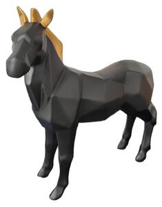 Fekete ló dekorációs kiegészítő