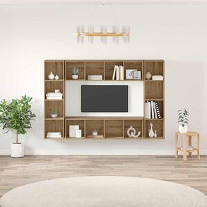 TV szekrény garnitúra 4 pcs Barna 37 x 37 x 142,5 cm Faanyag
