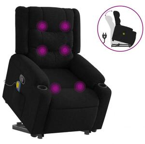 VidaXL fekete szövet dönthető masszázs- és állófotel