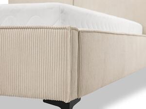 Franciaágy 180 cm Camtana (fekete) (ágyráccsal) (tárolóhellyel)