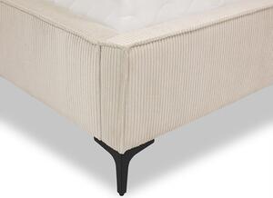 Franciaágy 180 cm Camtana (fekete) (ágyráccsal) (tárolóhellyel)