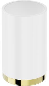 Mexen Triv, fali fogkefetartó, fehér/arany fényes, 70A33053-50W