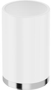 Mexen Triv, falra szerelhető fogkefetartó, fehér/króm, 70A33053-00W