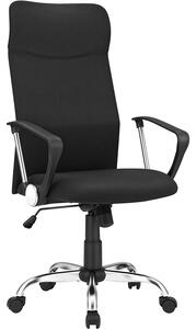Irodai szék, Ergonomikus forgószék, 63 x (110-120) x 63 cm, fekete | SONGMICS