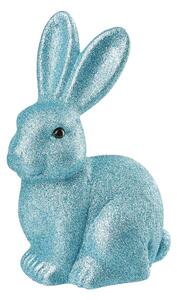 EASTER csillámló dekor nyúl, kék 22cm
