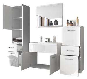 Fürdőszobabútor Lomesa MDF (wotan tölgy + fehér) (bez sifónu, s umývadlom)