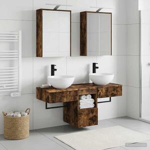 Fürdőszobai Szekrény Szett 5 pcs Füstös Tölgy 43 x 16 x 62,5 cm