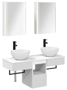 Fürdőszobai Szekrény Szett 5 pcs Fehér 43 x 11,5 x 60,5 cm