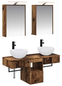 Fürdőszobai Szekrény Szett 5 pcs Antik Fa 43 x 16 x 62,5 cm