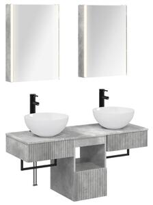 Fürdőszobai Szekrény Szett 5 pcs Betonszürke