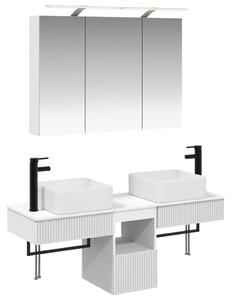 Fürdőszobai Szekrény Szett 4 pcs Fehér 100 x 14,5 x 70 cm