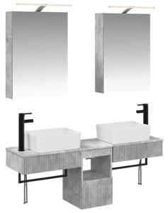 Fürdőszobai Szekrény Szett 5 pcs Betonszürke 50 x 14,5 x 70 cm