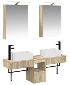 Fürdőszobai Szekrény Szett 5 pcs Sonoma Tölgy 50 x 14,5 x 70 cm