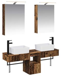 Fürdőszobai Szekrény Szett 5 pcs Antik Fa 50 x 14,5 x 70 cm
