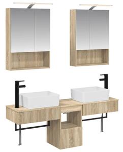 Fürdőszobai Szekrény Szett 5 pcs Sonoma Tölgy 50 x 14,5 x 70 cm