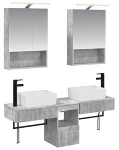 Fürdőszobai Szekrény Szett 5 pcs Betonszürke 50 x 14,5 x 70 cm