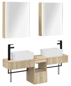 Fürdőszobai Szekrény Szett 5 pcs Sonoma Tölgy 53 x 15,5 x 70 cm