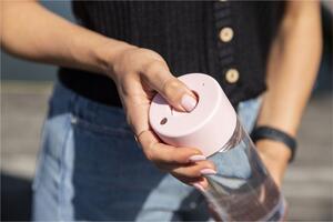 Frank Green ORIGINAL BOTTLE blushed BPA mentes műanyag kulacs nyomógombos kupakkal