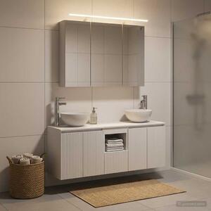 Fürdőszobai Szekrény Szett 4 pcs Fehér 100 x 14,5 x 70 cm
