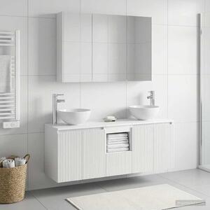 Fürdőszobai Szekrény Szett 4 pcs Fehér 103,5 x 15,5 x 70 cm