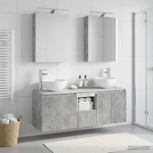 Fürdőszobai Szekrény Szett 5 pcs Betonszürke 50 x 14,5 x 70 cm