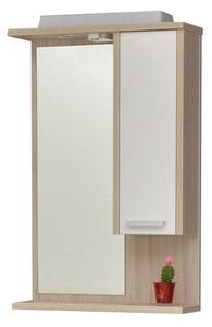 TMP ZX - SONOMA - Tükrös fürdőszobai szekrény LED világítással - 55 cm