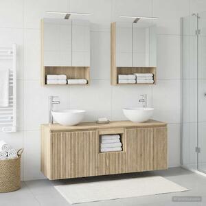 Fürdőszobai Szekrény Szett 5 pcs Sonoma Tölgy 50 x 14,5 x 70 cm