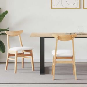 Étkező Székek 2 pcs Természetes 42 x 47.5 x 81 cm Tömör Gumi Fa